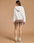 Daily Zip Hoodie in Warm White