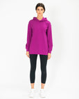 Chill Longline Hoodie in Very Berry - Hoodies - Gym+Coffee IE