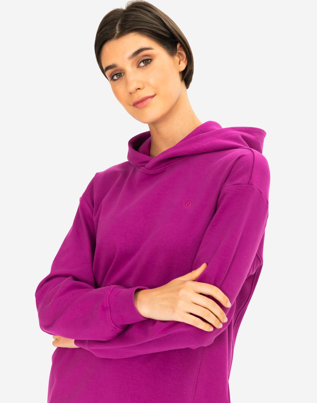 Chill Longline Hoodie in Very Berry - Hoodies - Gym+Coffee IE