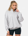 Clubhouse Funnel Neck Zip in Grey Marl