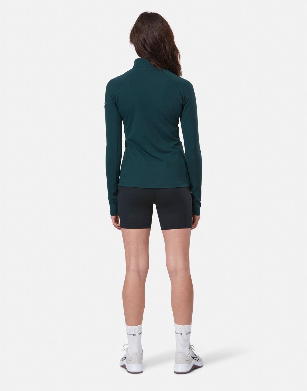 Relentless 1/4 Zip in Moss Green - Midlayer - Gym+Coffee IE