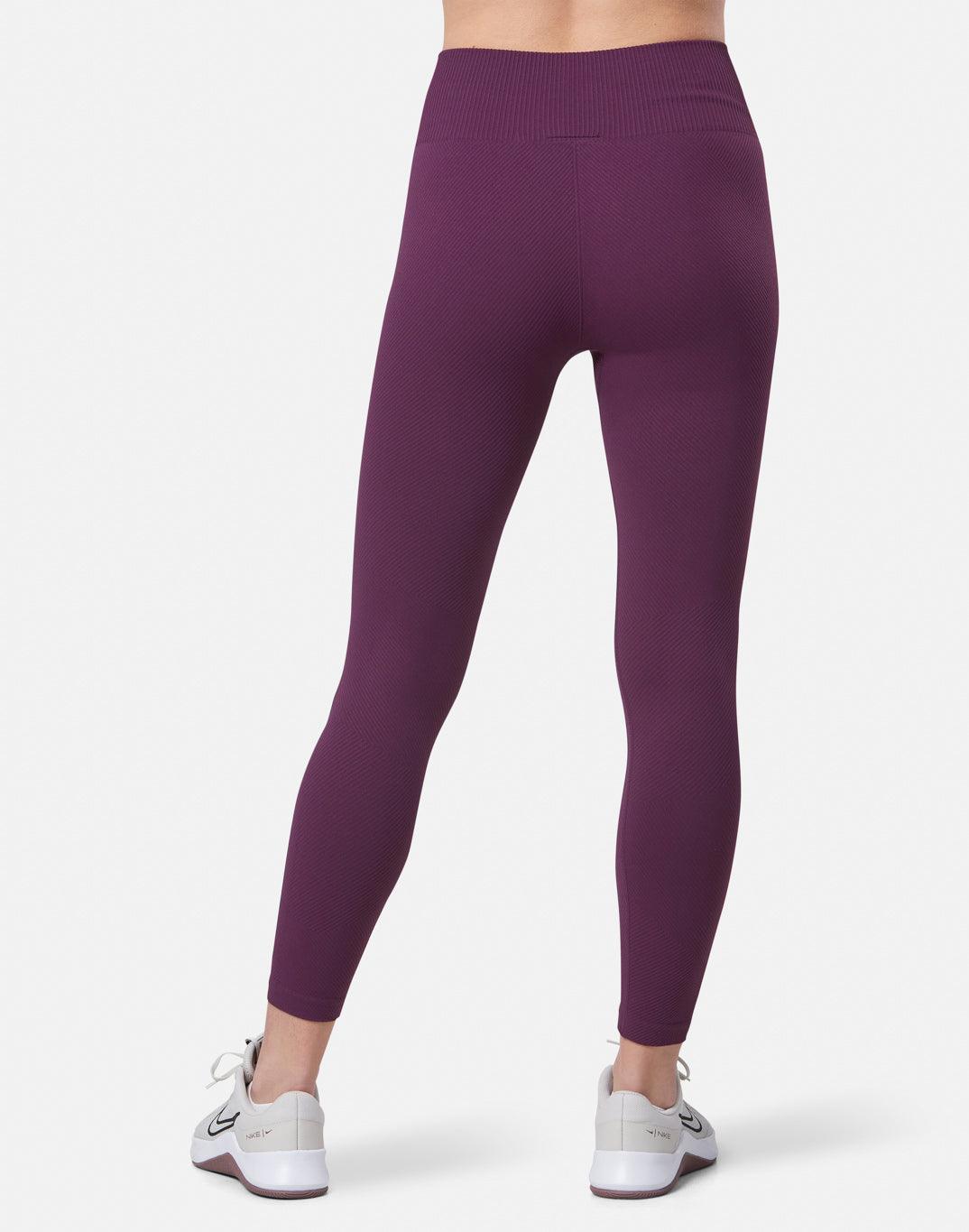 Lotus Chevron 7/8 Legging in Sangria - Leggings - Gym+Coffee IE