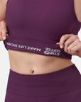 Lotus Chevron Bra in Sangria - Bras - Gym+Coffee IE