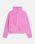 Industry Fleece High Collar Jacket in Neon Pink