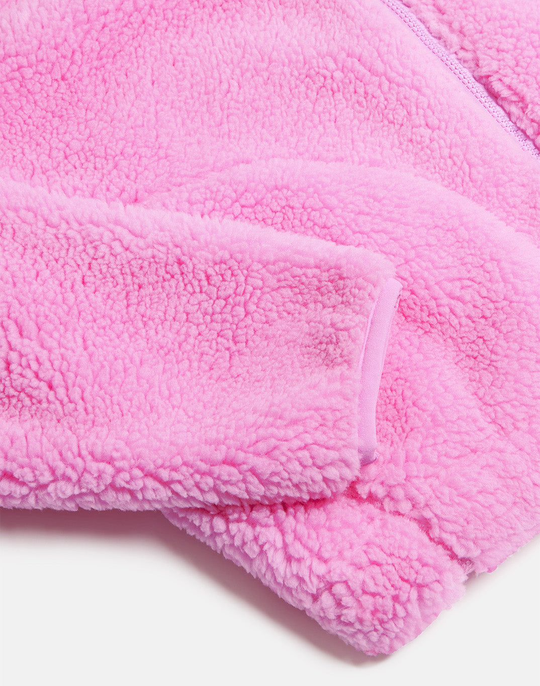 Industry Fleece High Collar Jacket in Neon Pink