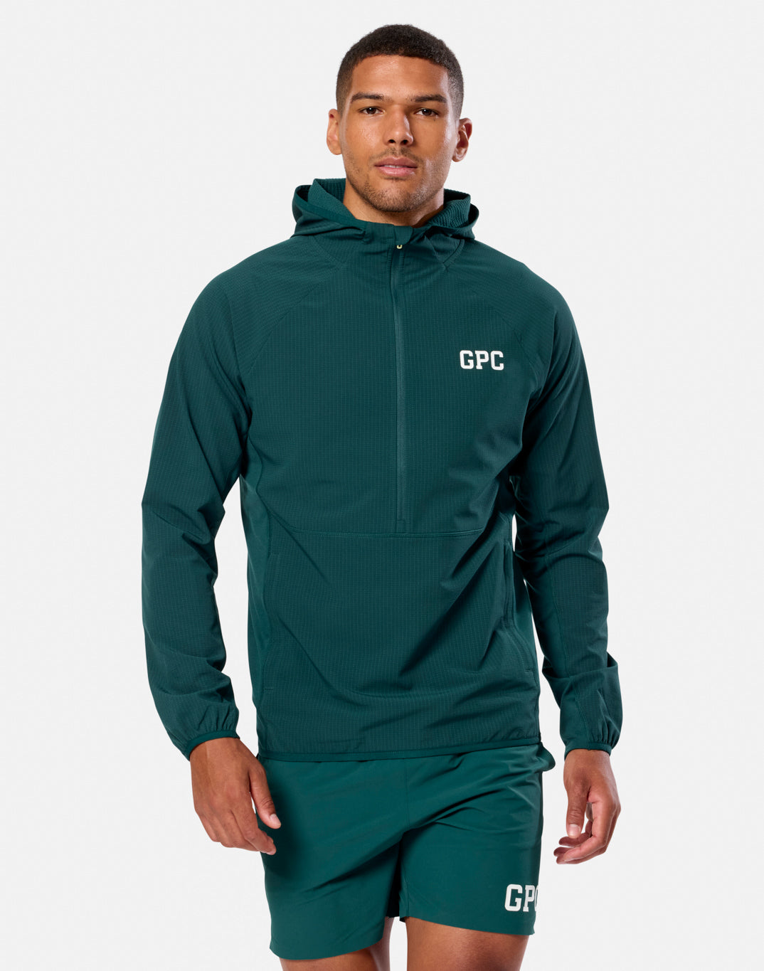 GPC Train Hooded Midlayer in Amazon Green