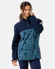 Half Snap Polar Fleece in Aztec Print