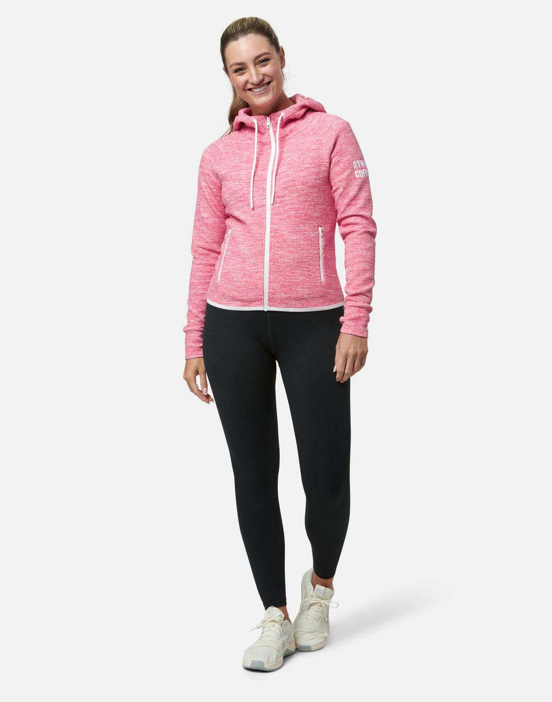 Pink Fleck Zip Hoodie - Hoodies - Gym+Coffee IE