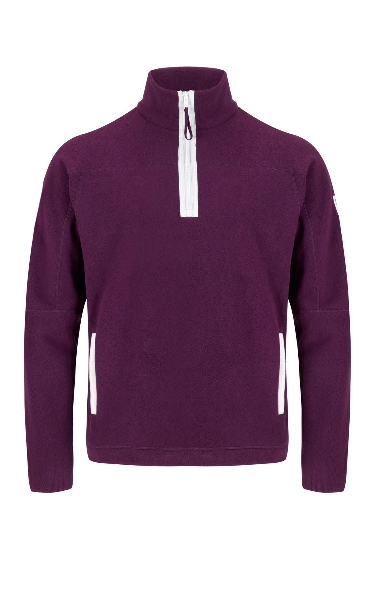 Unisex Half Zip Polar Fleece in Sangria - Fleeces - Gym+Coffee IE