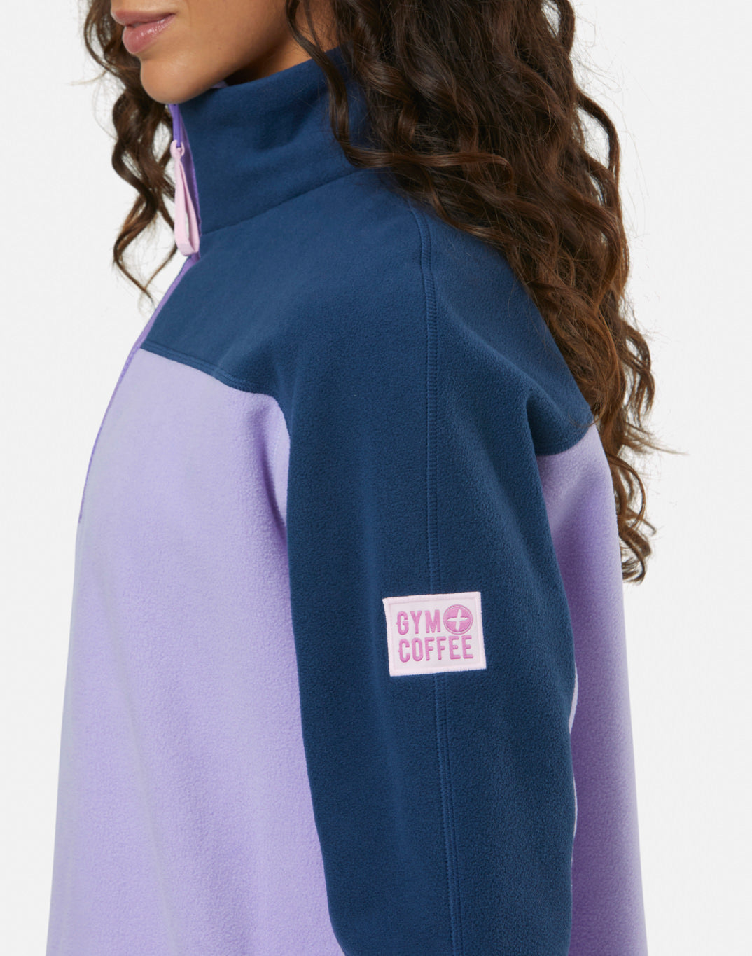 Half Zip Polar Fleece in Lilac