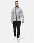 Grey Fleck Zip Hoodie
