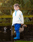 Kids Full Zip Polar Fleece in Sky Blue