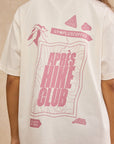 Oversized Print Tee in Ecru