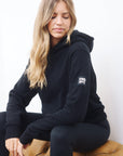 Patch Hoodie in Black