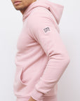 Patch Hoodie in Dusty Pink