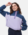 Half Zip Crop Polar Fleece in Lilac - Fleeces - Gym+Coffee IE