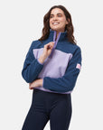 Half Zip Crop Polar Fleece in Lilac - Fleeces - Gym+Coffee IE