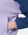 Half Zip Crop Polar Fleece in Lilac - Fleeces - Gym+Coffee IE