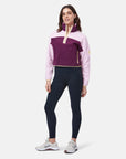 Half Zip Crop Polar Fleece in Sangria - Fleeces - Gym+Coffee IE