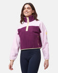 Half Zip Crop Polar Fleece in Sangria - Fleeces - Gym+Coffee IE