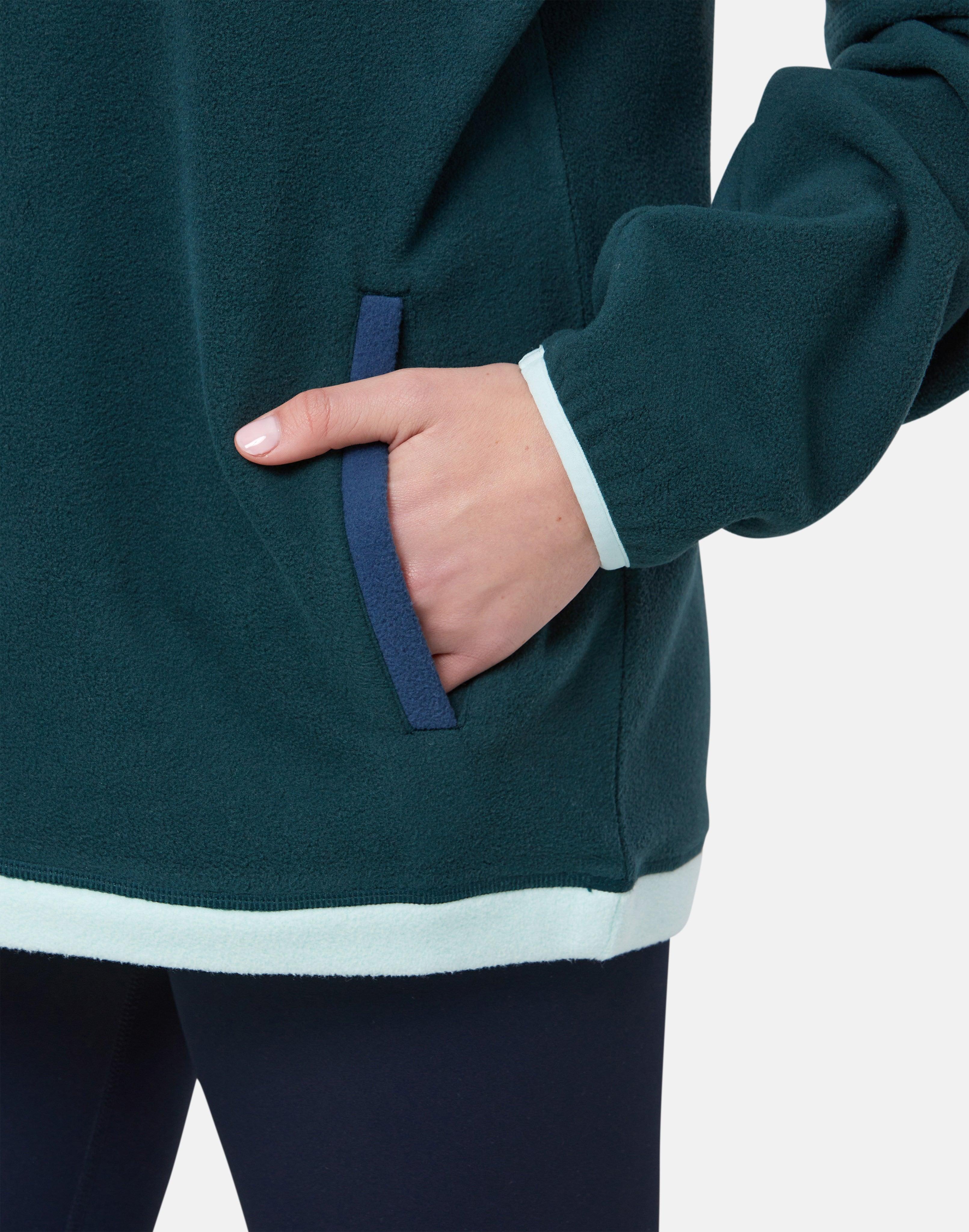 Unisex Half Zip Polar Fleece in Sea Green - Fleeces - Gym+Coffee IE