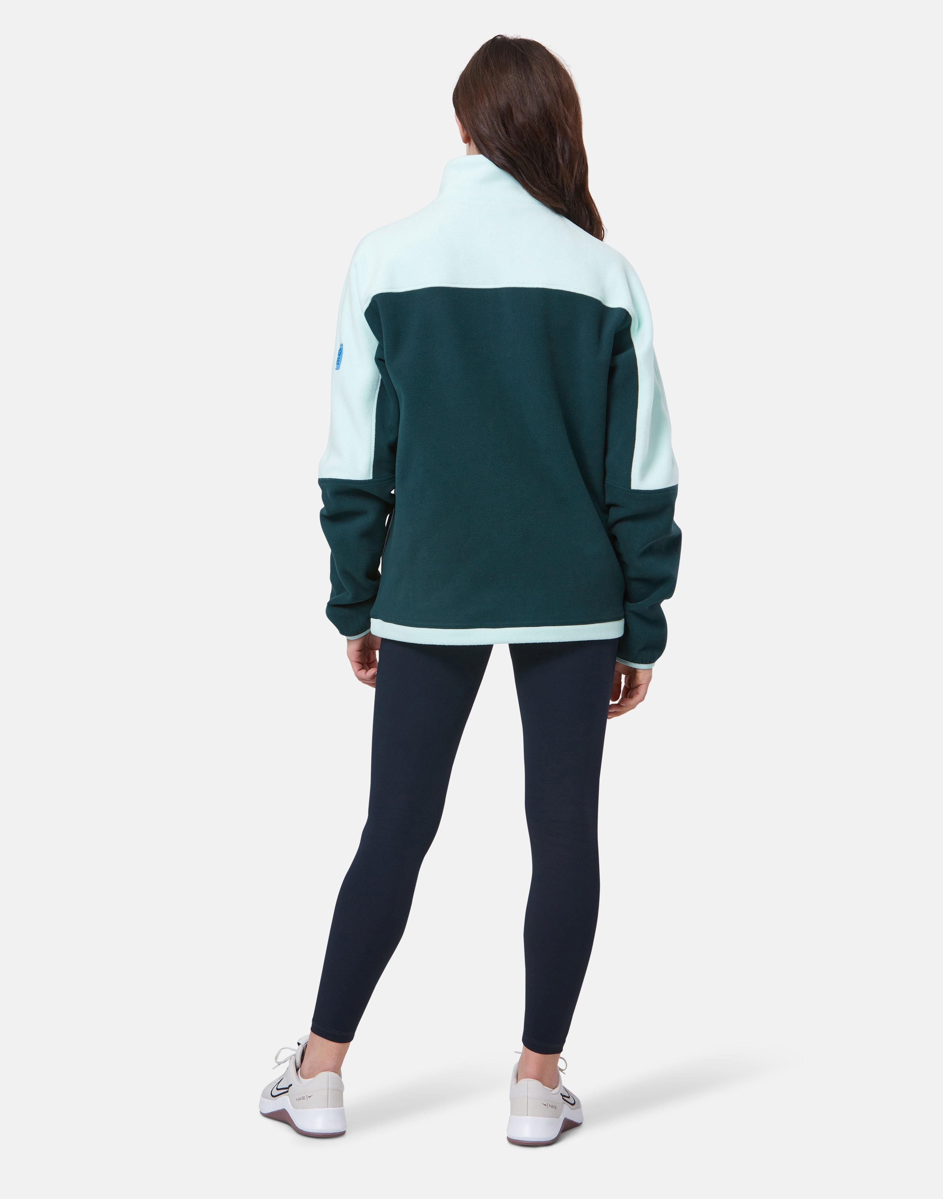 Unisex Half Zip Polar Fleece in Sea Green - Fleeces - Gym+Coffee IE