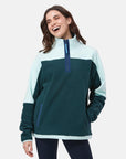 Unisex Half Zip Polar Fleece in Sea Green - Fleeces - Gym+Coffee IE