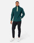 Half Zip Polar Fleece in Amazon Green
