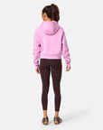 Sierra Crop Half Zip Hoodie in Cotton Candy