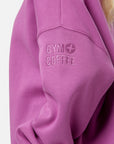 Snap Collar Sweatshirt in Crisp Pink