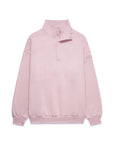 Snap Collar Sierra Sweatshirt in Dusty Pink