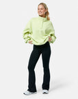 Snap Collar Sweatshirt in Lime Sorbet