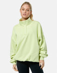 Snap Collar Sweatshirt in Lime Sorbet