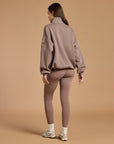 Snap Collar Sierra Sweatshirt in Pebble