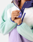 Snap Polar Fleece in Lilac Mint