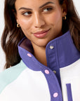 Snap Polar Fleece in Lilac Mint