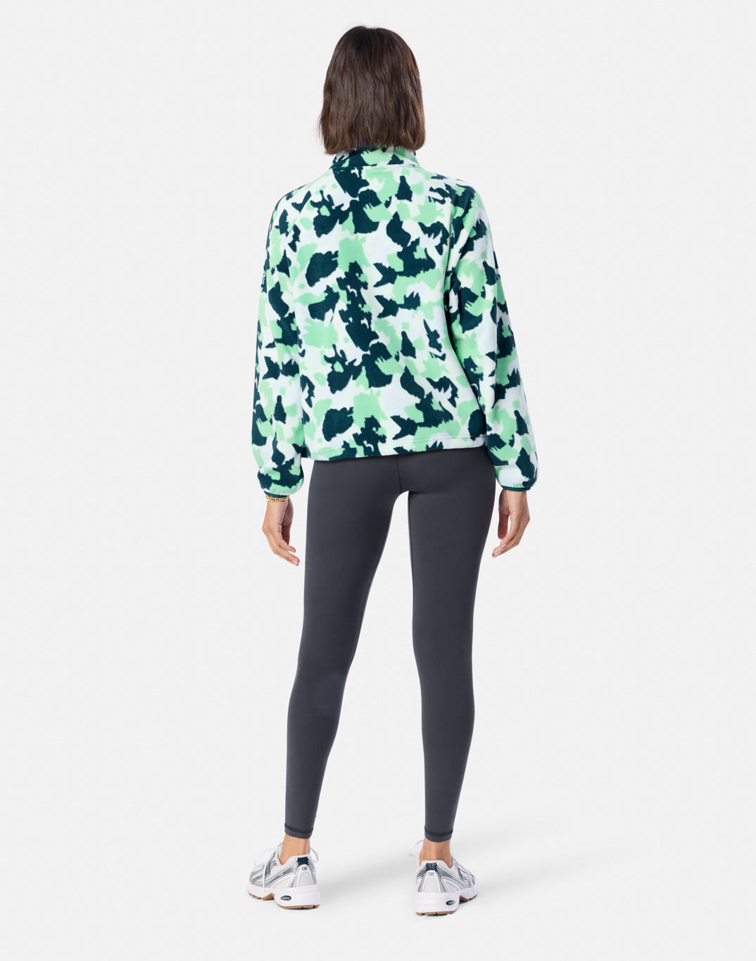 Snap Polar Fleeece in Teal Pop Print