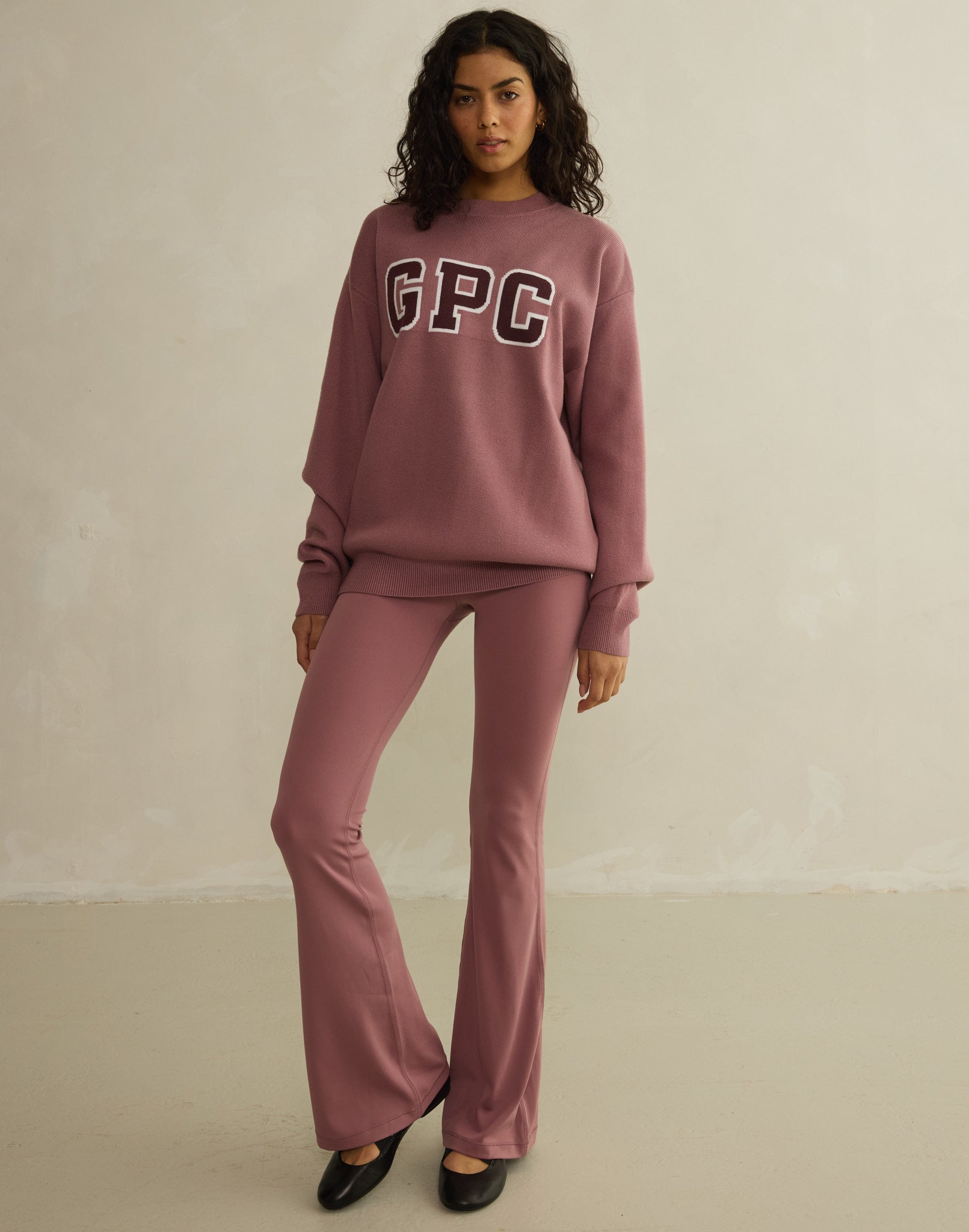 Soft-Motion Flare Legging in Terra Rose