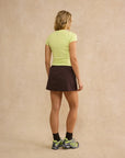 Utility Skort in Mocha Bean
