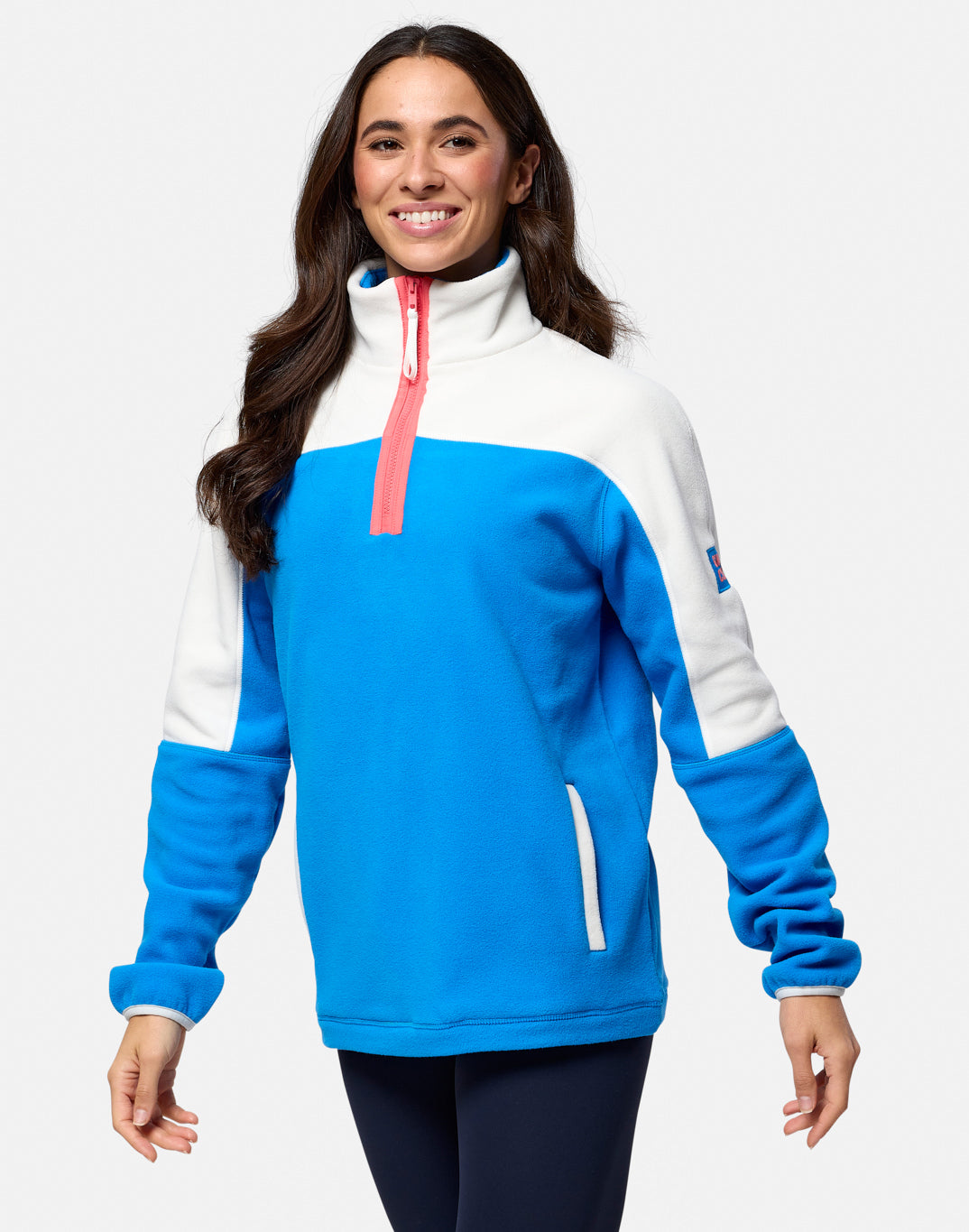 Half Zip Polar Fleece in Sky Blue