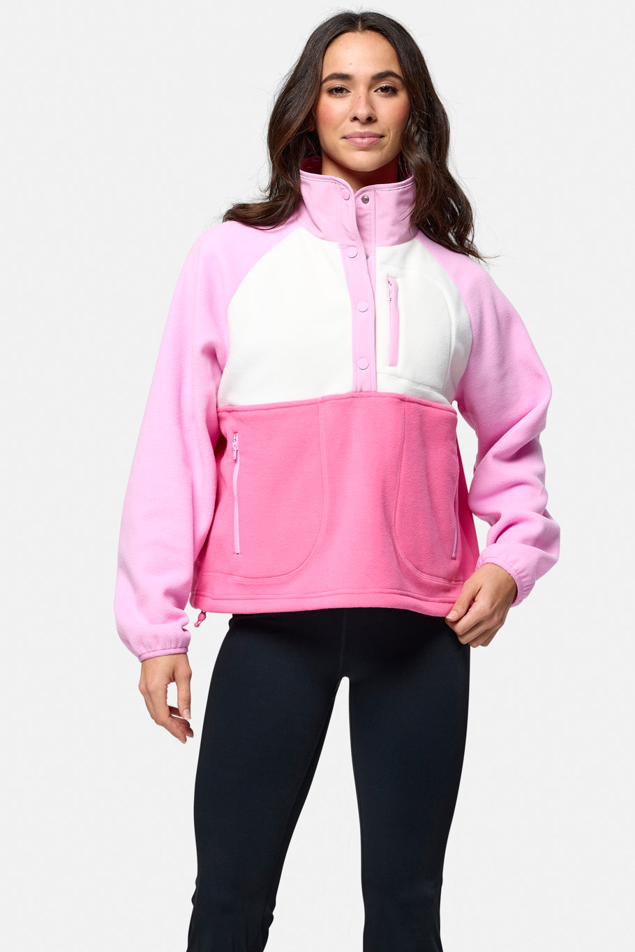 Snap Polar Fleece in Cotton Candy