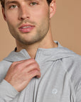 Hoodie in Stone Grey Marl