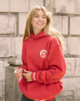 Varsity Hoodie in Crimson Red