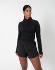 Adaptive Crop Midlayer in Black - Midlayer - Gym+Coffee IE