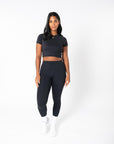 Aurora Crop Tee in Black - T-Shirts - Gym+Coffee IE