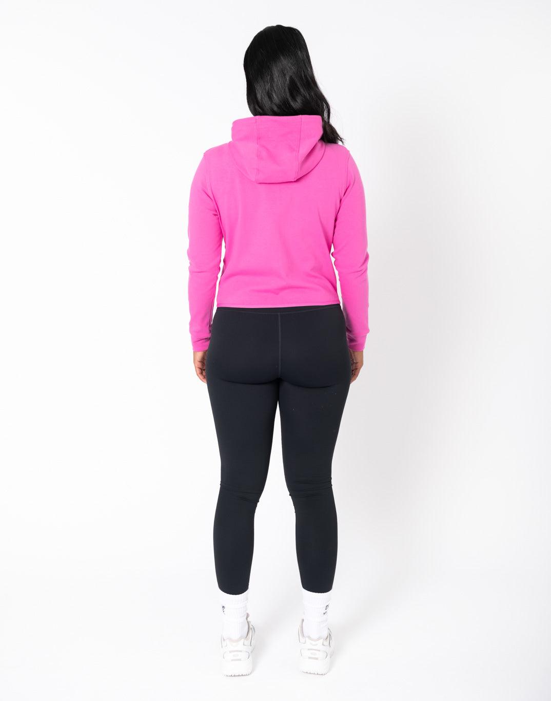 Dart Crop Hoodie in Empower Pink - Hoodies - Gym+Coffee IE