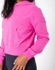 Dart Crop Hoodie in Empower Pink - Hoodies - Gym+Coffee IE