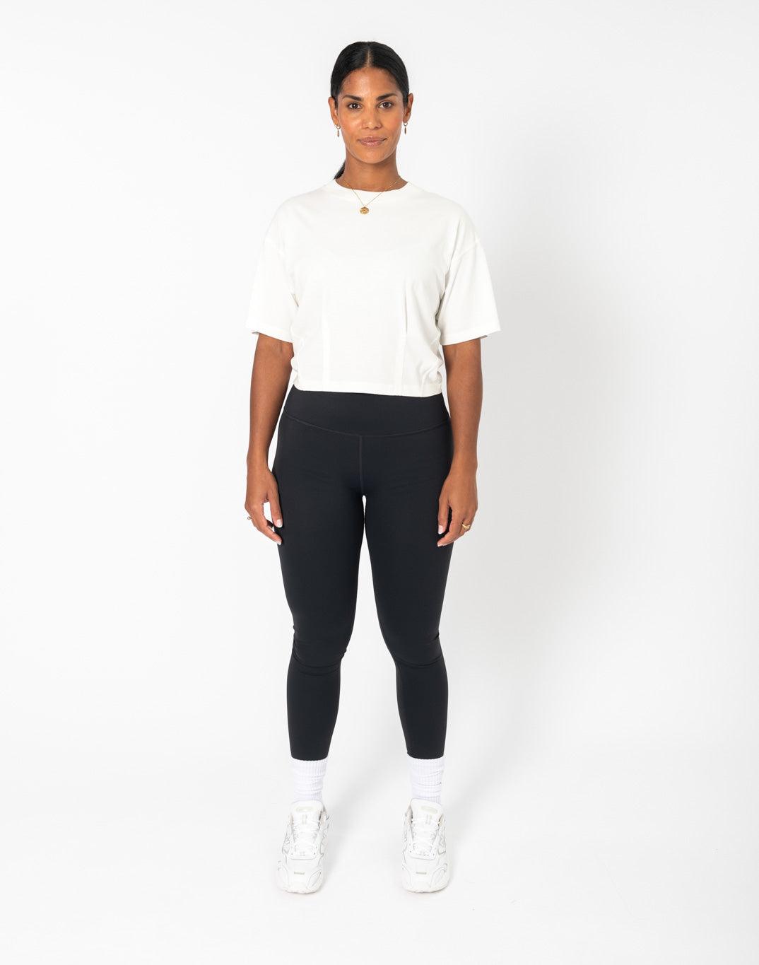 Dart Crop Tee in Ivory White - T-Shirts - Gym+Coffee IE