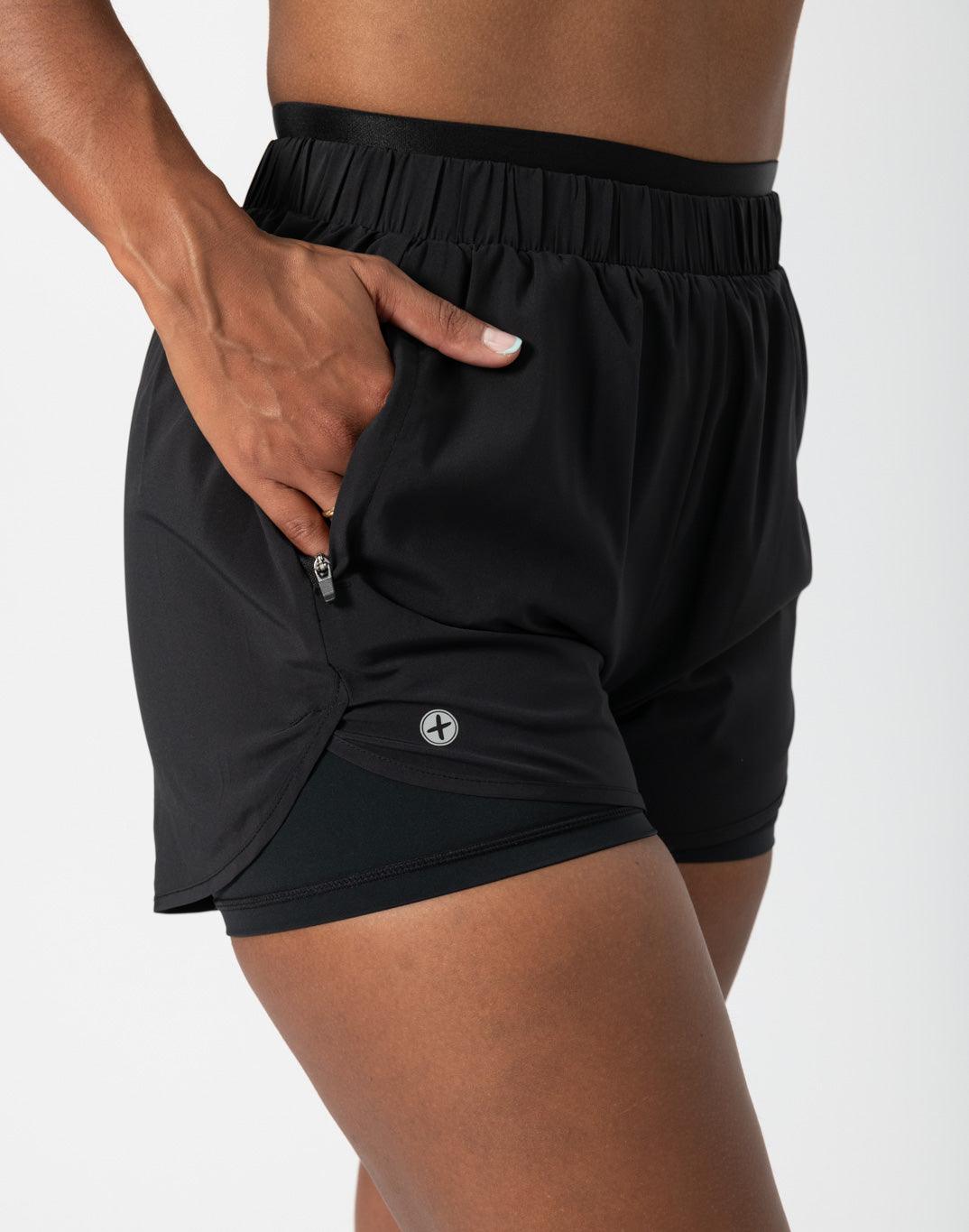 Relentless 2in1 3.5" Shorts in Black - Shorts - Gym+Coffee IE