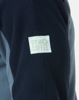 Half Zip Polar Fleece in Stone Blue